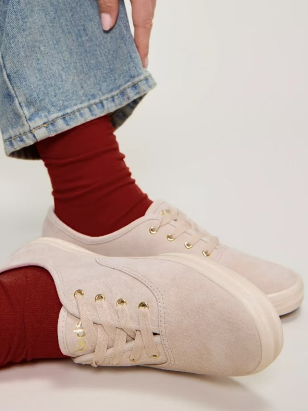Keds Pink Champion Luxe Suede Lace Up Shoe 9.5